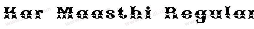 Kar Maasthi Regular字体转换